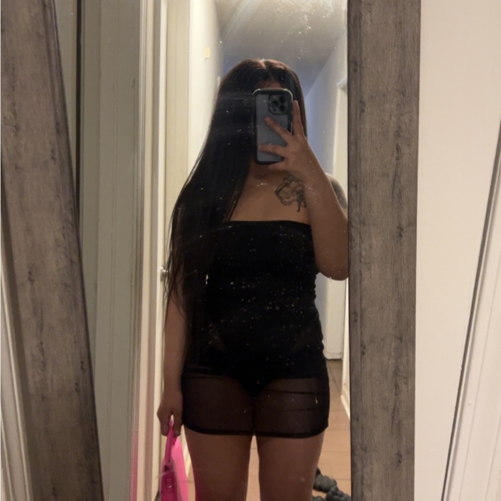 Black Strapless Mini Dress